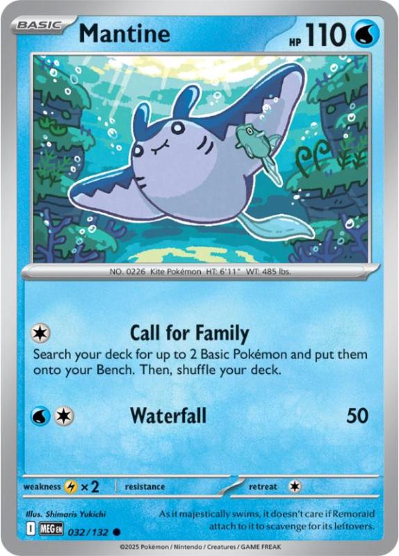 ME01 - Mega Evolutions - 032/132 - Mantine - Common Reverse