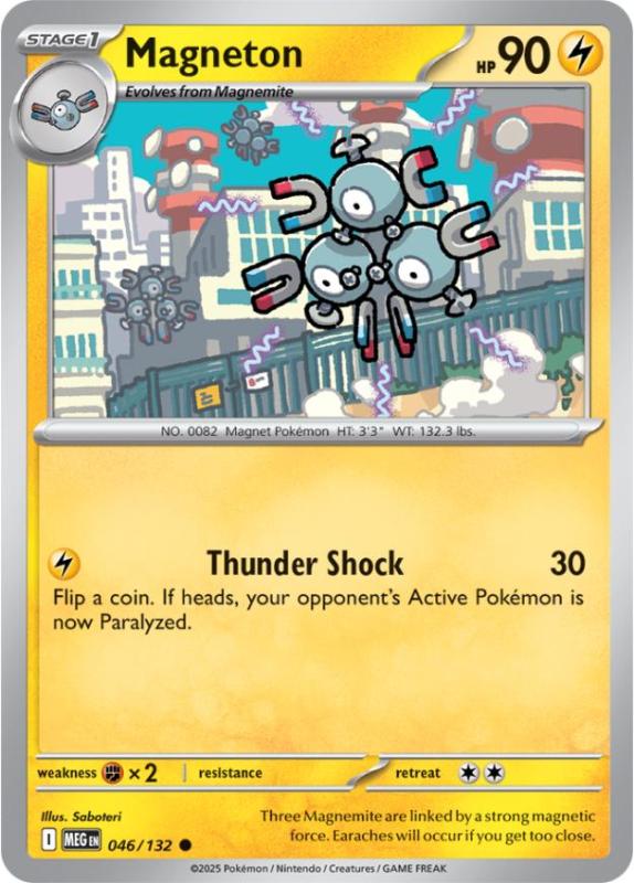 ME01 - Mega Evolutions - 046/132 - Magneton - Common Reverse