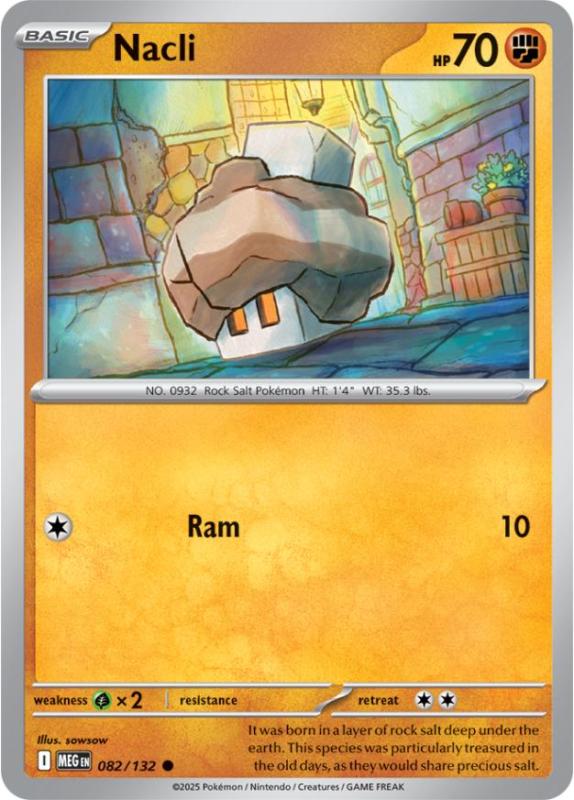 ME01 - Mega Evolutions - 082/132 - Nacli - Common Reverse