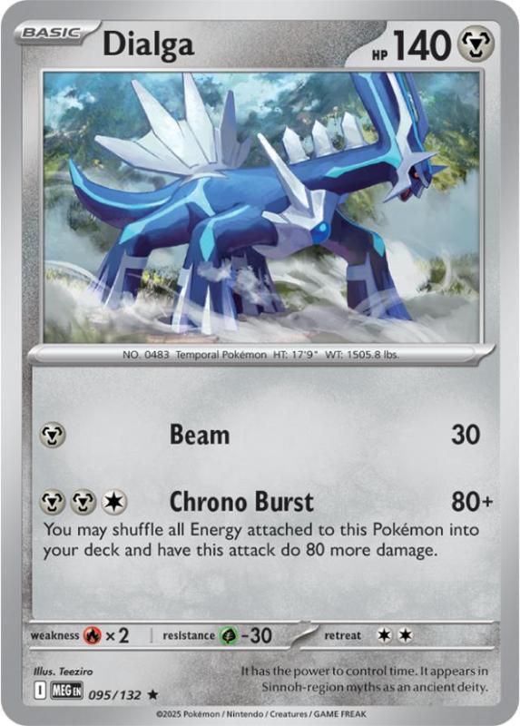 ME01 - Mega Evolutions - 095/132 - Dialga - Rare Reverse