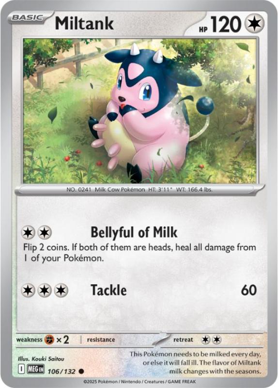 ME01 - Mega Evolutions - 106/132 - Miltank - Common Reverse
