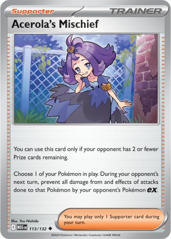 ME01 - Mega Evolutions - 113/132 - Acerola’s Mischief - Uncommon Reverse