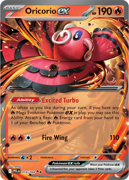 ME02 - Phantasmal Flames - 018/094 - Oricorio ex - Double Rare