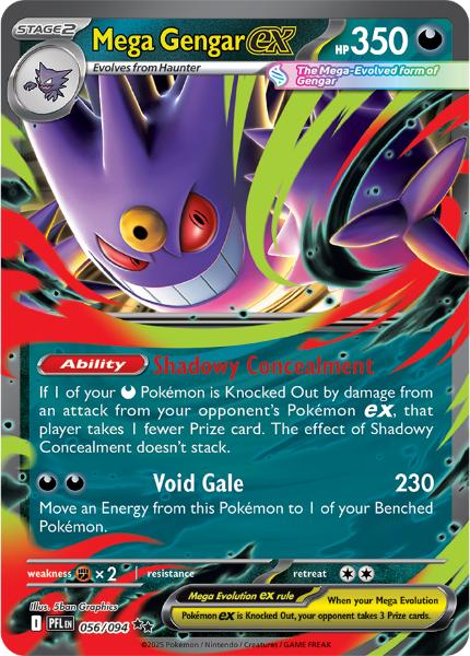 ME02 - Phantasmal Flames - 056/094 - Mega Gengar ex - Double Rare