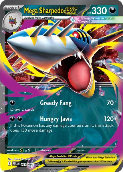 ME02 - Phantasmal Flames - 061/094 - Mega Sharpedo ex - Double Rare