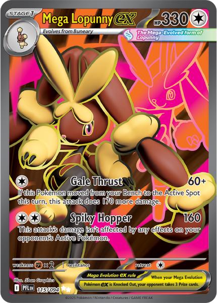 ME02 - Phantasmal Flames - 115/094 - Mega Lopunny ex - Special Illustration Rare