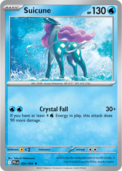 ME02 - Phantasmal Flames - 026/094 - Suicune - Rare Reverse