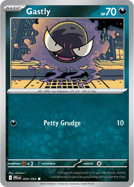 ME02 - Phantasmal Flames - 054/094 - Gastly - Common Reverse