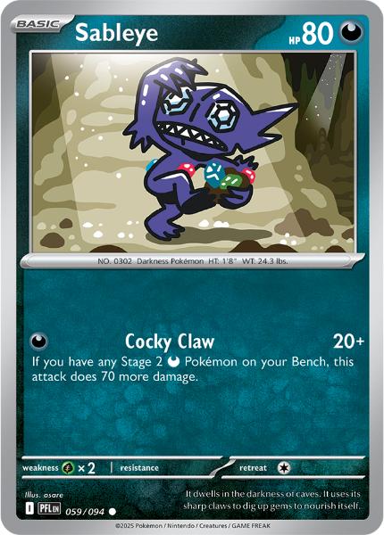 ME02 - Phantasmal Flames - 059/094 - Sableye - Common Reverse