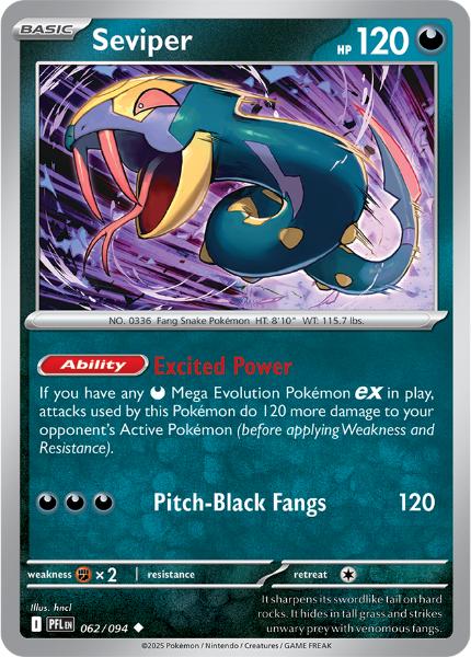 ME02 - Phantasmal Flames - 062/094 - Seviper - Uncommon Reverse