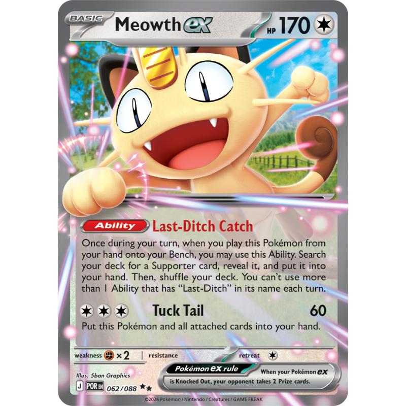ME03 - Perfect Order - 062/088 - Meowth ex - Double Rare