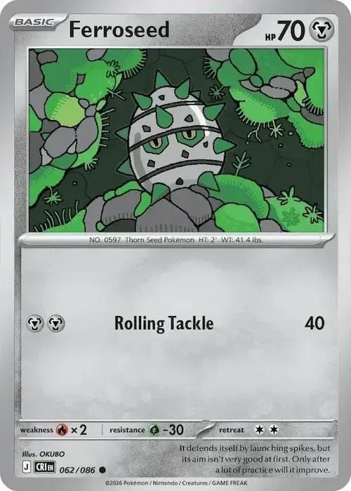 ME04 - Chaos Rising - 062/086 - Ferroseed - Common