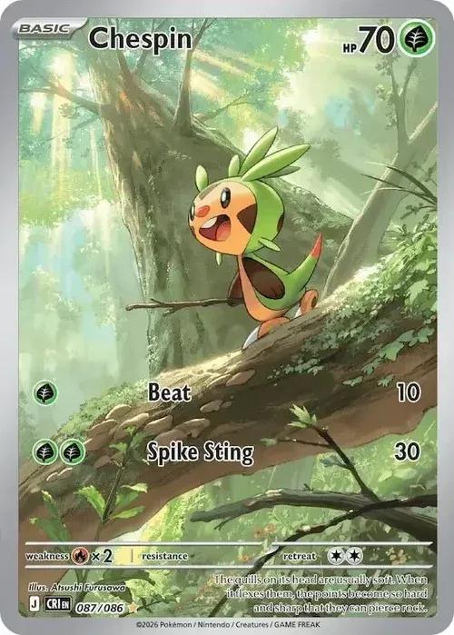 ME04 - Chaos Rising - 087/086 - Chespin - Illustration Rare