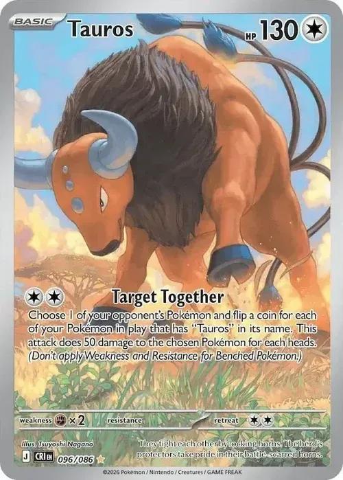 ME04 - Chaos Rising - 096/086 - Tauros - Illustration Rare