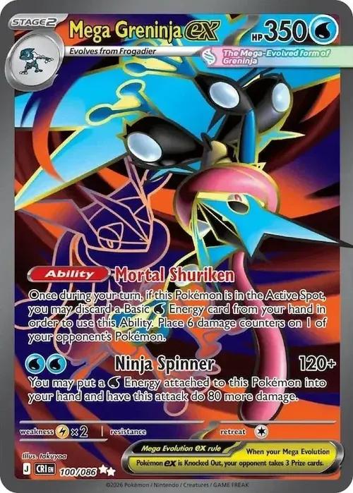 ME04 - Chaos Rising - 100/086 - Mega Greninja ex - Ultra Rare