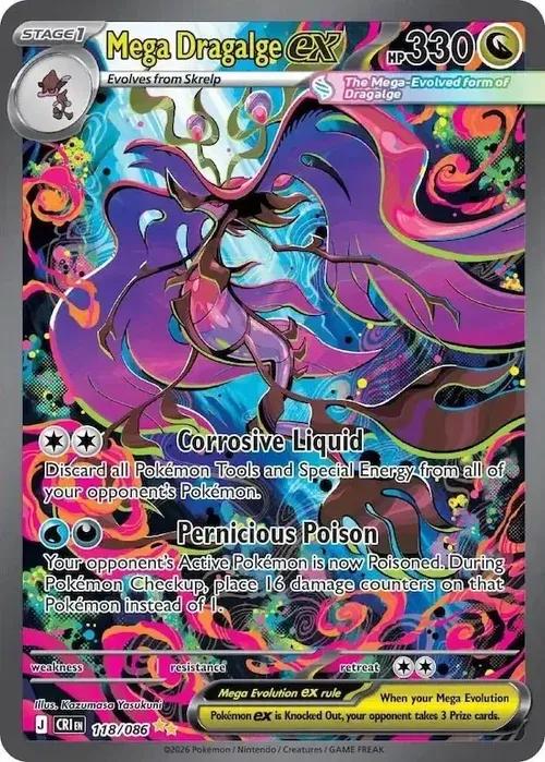 ME04 - Chaos Rising - 118/086 - Mega Dragalge ex - Special Illustration Rare