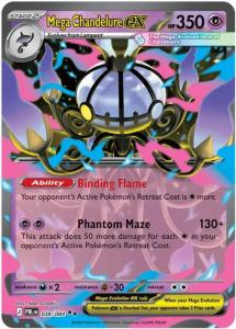 ME05 - Pitch Black - 038/084 - Mega Chandelure ex - Double Rare