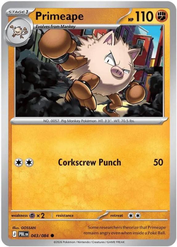 ME05 - Pitch Black - 043/084 - Primeape - Common
