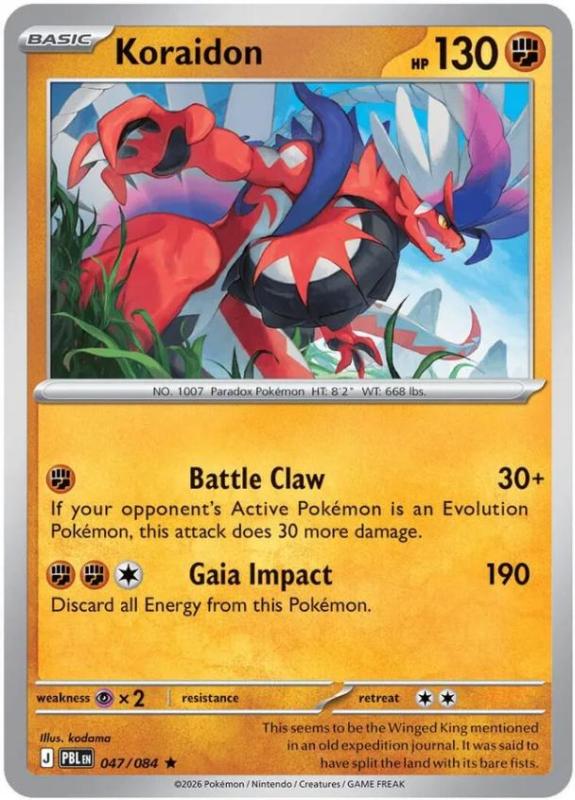 ME05 - Pitch Black - 047/084 - Koraidon - Rare Holo
