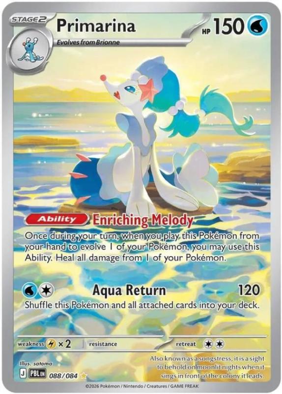 ME05 - Pitch Black - 088/084 - Primarina - Illustration Rare