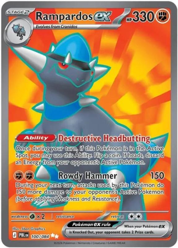 ME05 - Pitch Black - 100/084 - Rampardos ex - Ultra Rare