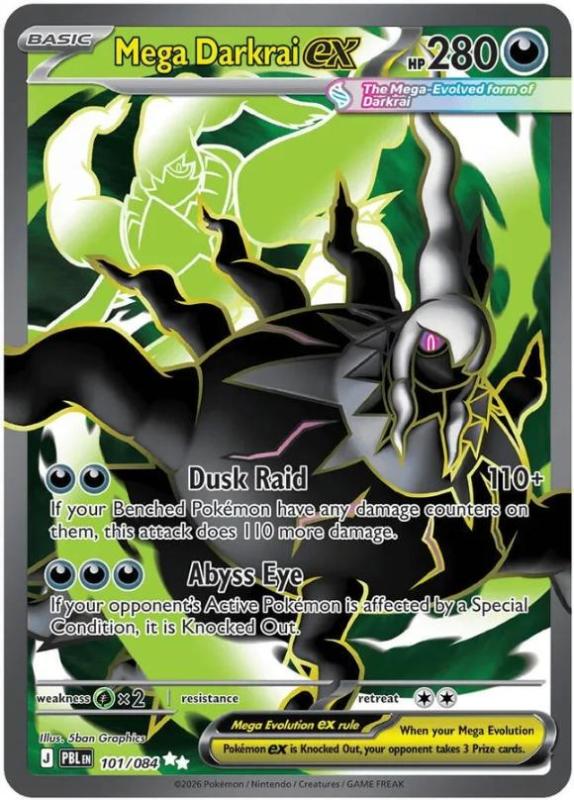 ME05 - Pitch Black - 101/084 - Mega Darkrai ex - Ultra Rare