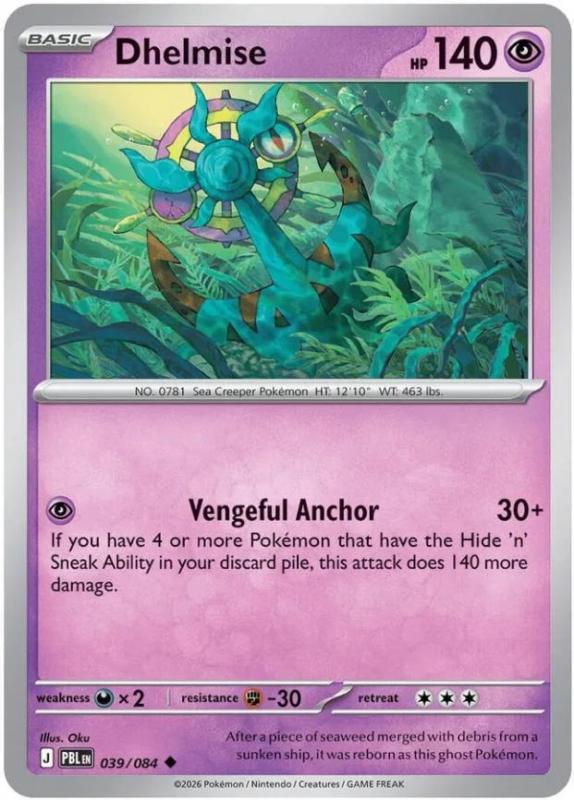 ME05 - Pitch Black - 039/084 - Dhelmise - Uncommon Reverse