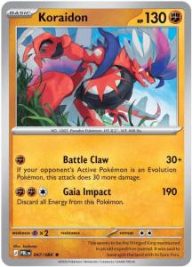 ME05 - Pitch Black - 047/084 - Koraidon - Rare Holo Reverse