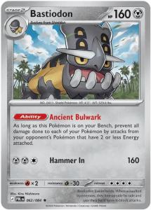 ME05 - Pitch Black - 062/084 - Bastiodon - Rare Holo Reverse