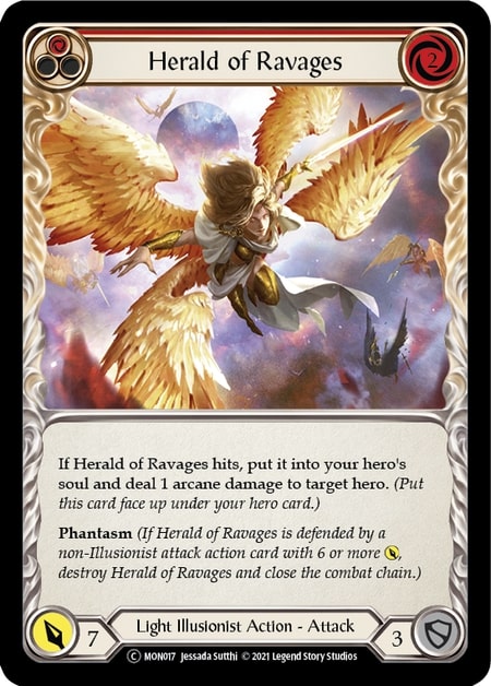 MON017-RF - Herald of Ravages Red - Common - Rainbow Foil