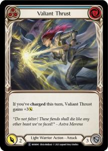 MON041-RF - Valiant Thrust Blue - Rare - Rainbow Foil