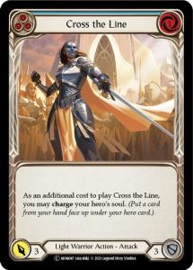MON047-RF - Cross the Line Blue - Common - Rainbow Foil