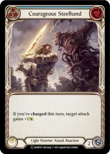 MON059-RF - Courageous Steelhand Blue - Common - Rainbow Foil