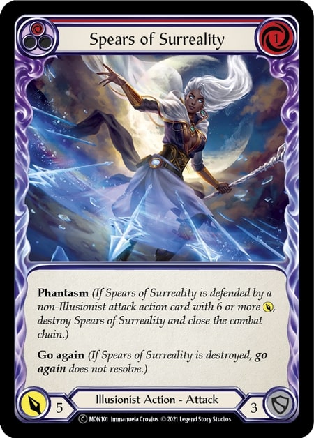 MON101-RF - Spears of Surreality Red - Common - Rainbow Foil