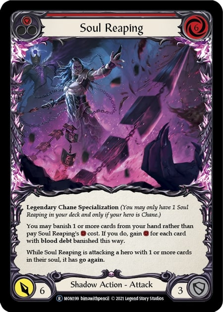 MON199-RF - Soul Reaping Red - Rare - Rainbow Foil
