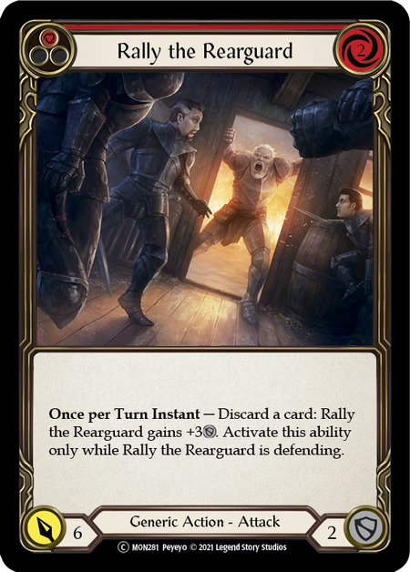 MON281-RF - Rally the Rearguard Red - Common - Rainbow Foil