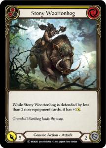 MON285-RF - Stony Woottonhog Yellow - Common - Rainbow Foil