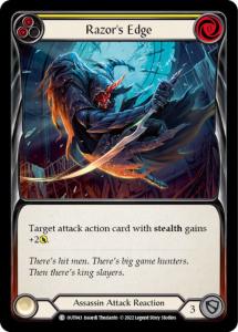 OUT043 - Razor's Edge (Yellow) - Common - Rainbow Foil