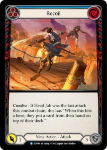 OUT061 - Recoil (Blue) - Rare - Rainbow Foil