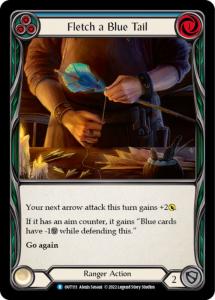 OUT111 - Fletch a Blue Tail - Rare - Rainbow Foil