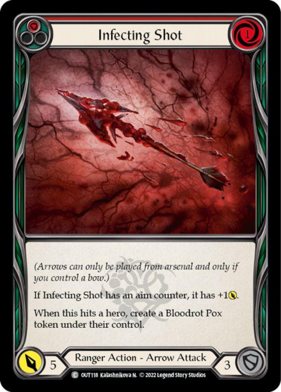 OUT118 - Infecting Shot (Red) - Common - Rainbow Foil