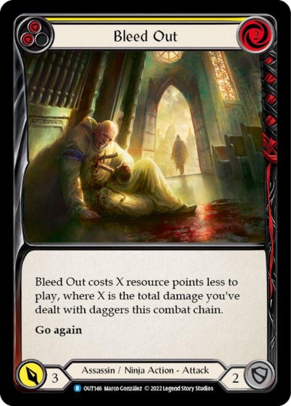 OUT146 - Bleed Out (Yellow) - Rare - Rainbow Foil