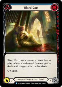 OUT147 - Bleed Out (Blue) - Rare - Rainbow Foil
