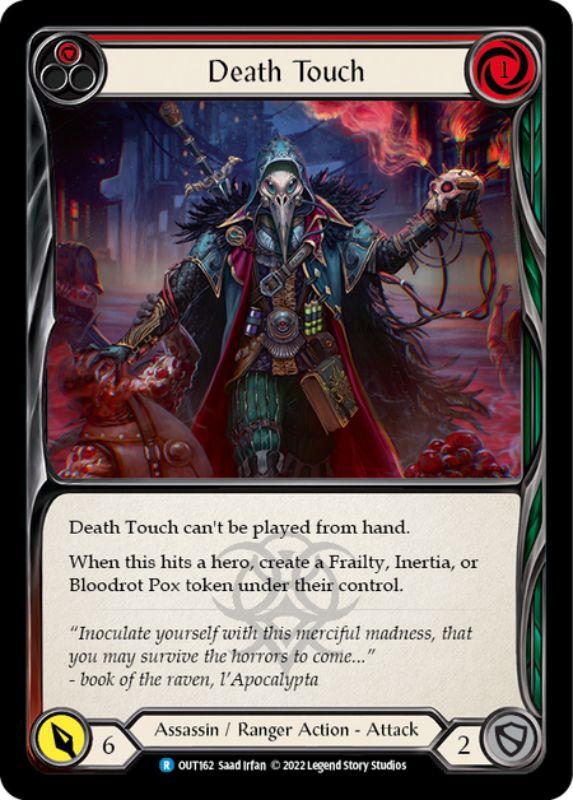 OUT162 - Death Touch (Red) - Rare - Rainbow Foil