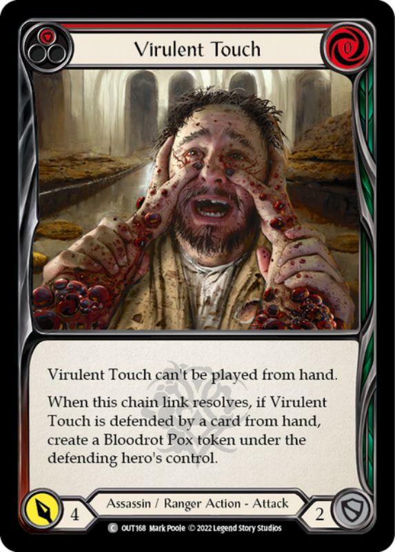 OUT168 - Virulent Touch (Red) - Common - Rainbow Foil