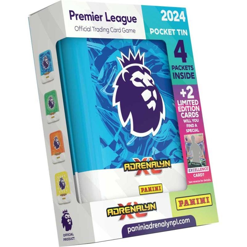 1 Pocket Tin Panini Adrenalyn XL Premier League 2023-24 [Colour of the tin varies]