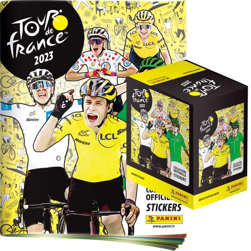 1 Box (36 Paket) + Gratis Album - Panini Stickers Tour de France 2023 (Klisterbilder)
