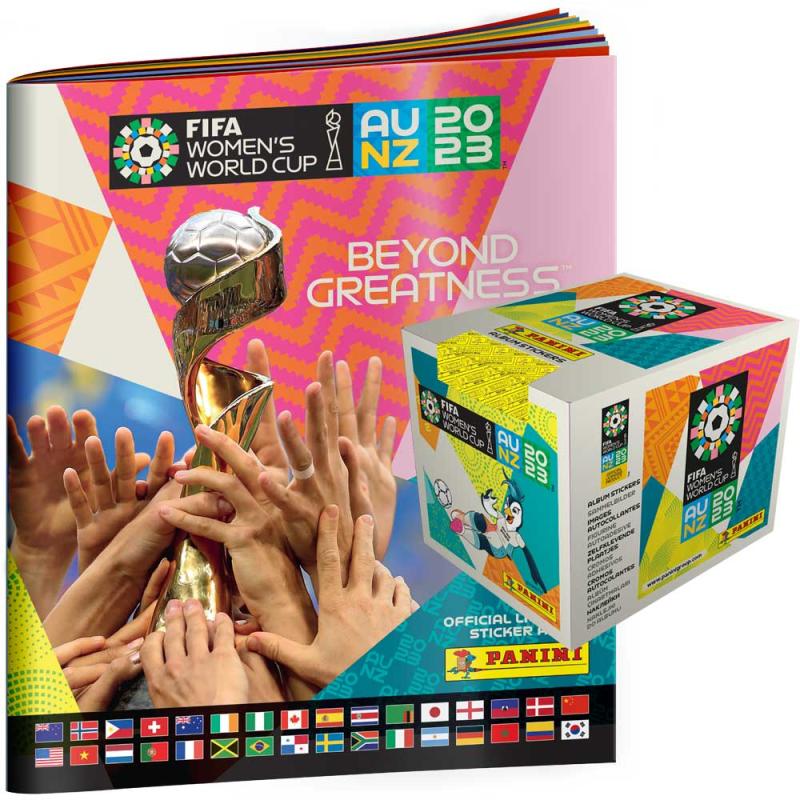 1 Box (50 Paket) + Gratis Album - Panini Stickers FIFA Women's World Cup 2023 (Klisterbilder)