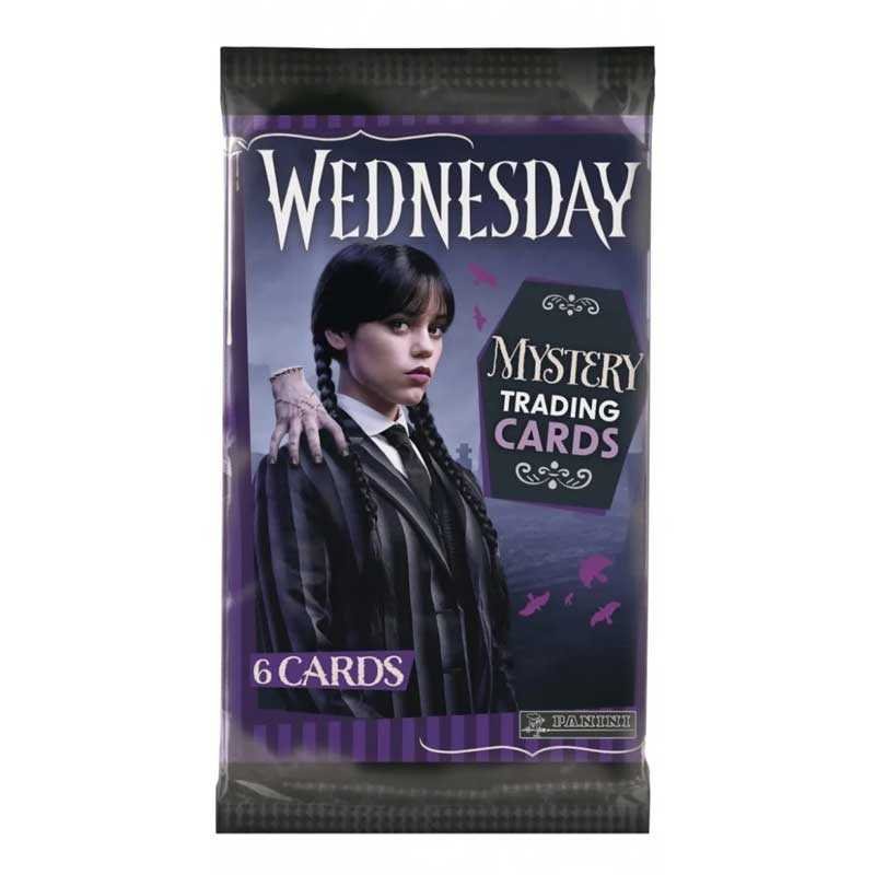 1 Paket (6 kort) - Wednesday Mystery Trading Cards Panini