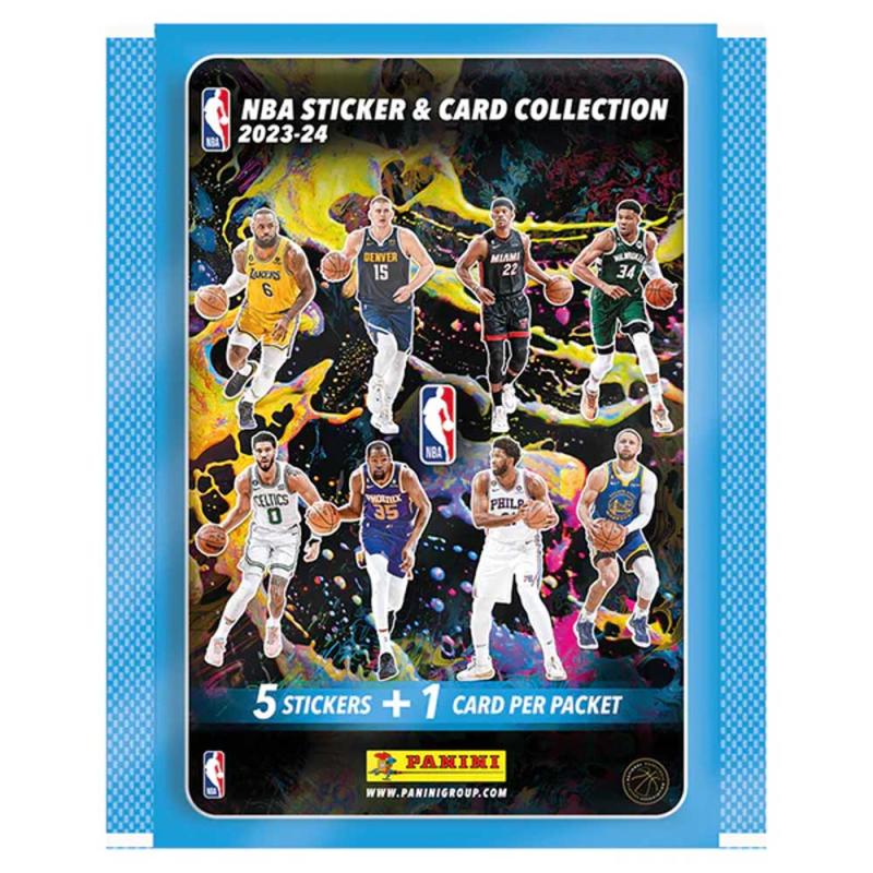 1st Paket 2023-24 Panini NBA Basketball Sticker & Card Collection
